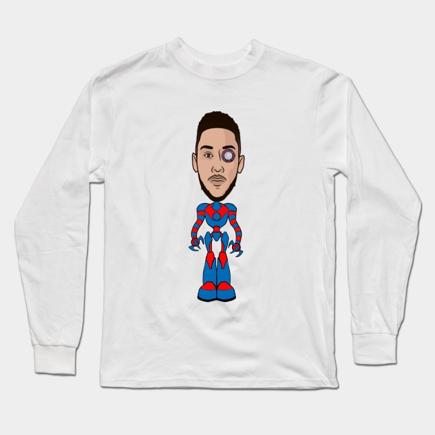 Ben Simmons: Triple-Double Machine Long Sleeve T-Shirt by Underground Sports Philadelphia